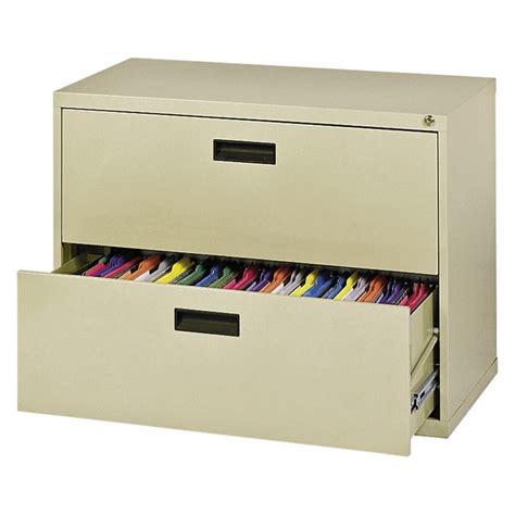 metal lateral file cabinet assembled